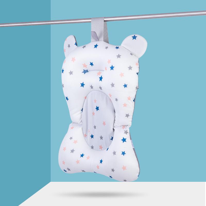 Baby Shower Bath Tub Pad Non-Slip Newborn Bathtub Mat Safety Nursing Foldable Support Comfort Body Cushion Mat Pillow