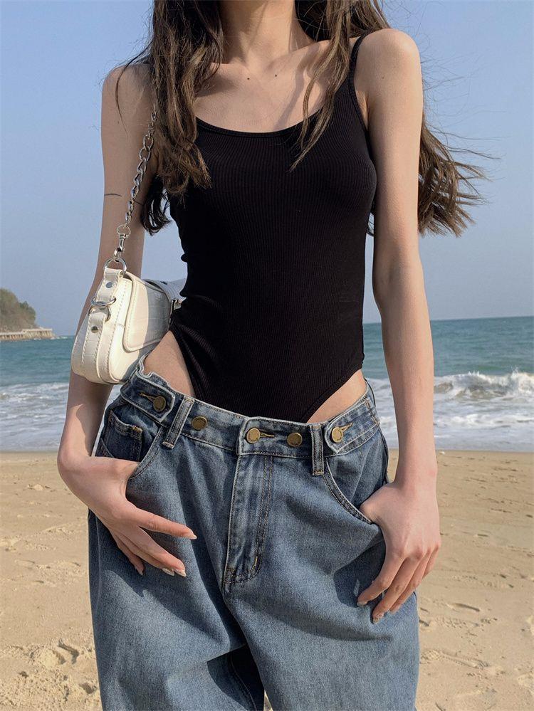 Women's Summer Backless Sleeveless Bodysuit: New Niche Design, Slim Fit Hot Girl Look