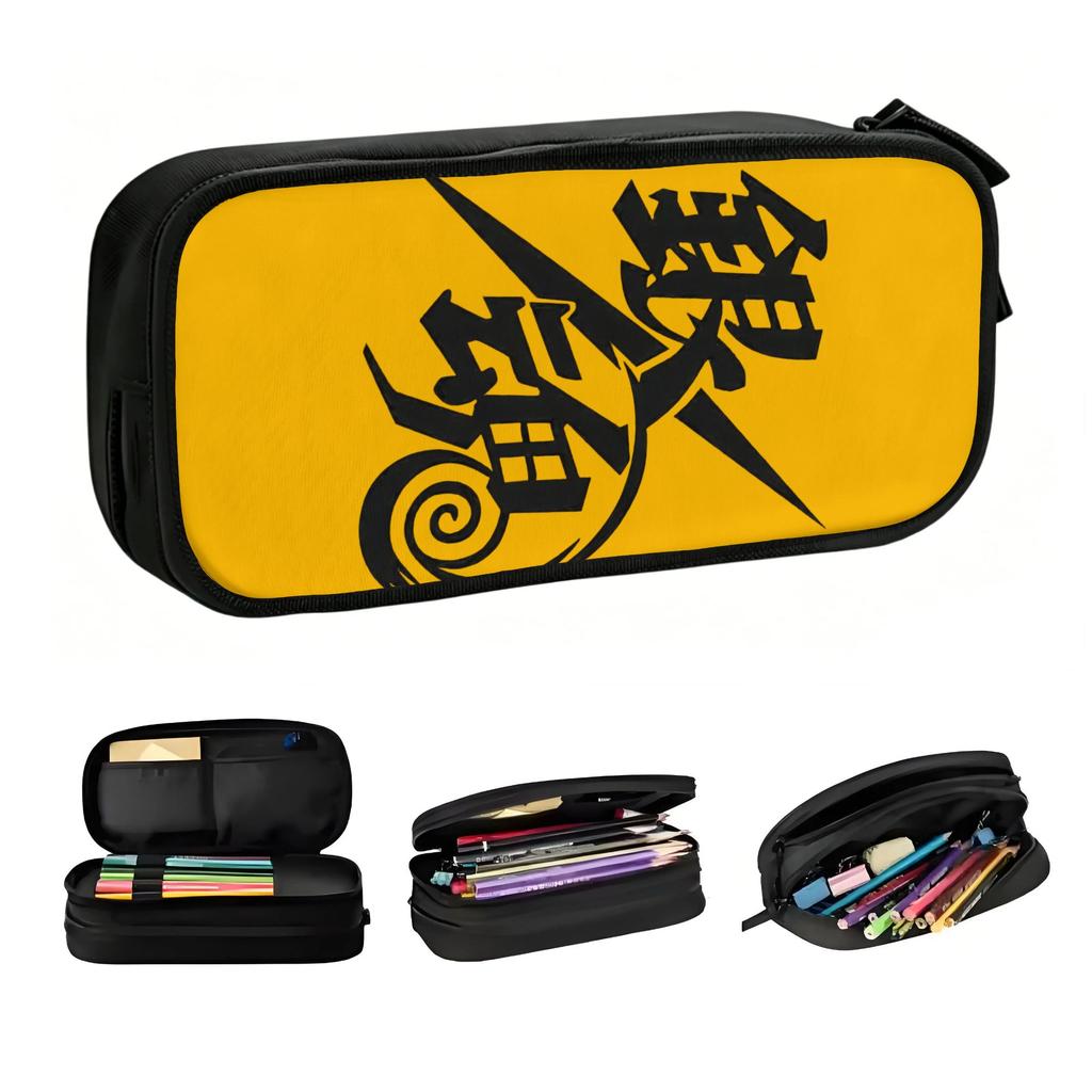 Cute Gintama Logo Anime Pencil Cases for Girls Boys Manga Large Storage Pen Box Bag Stationery