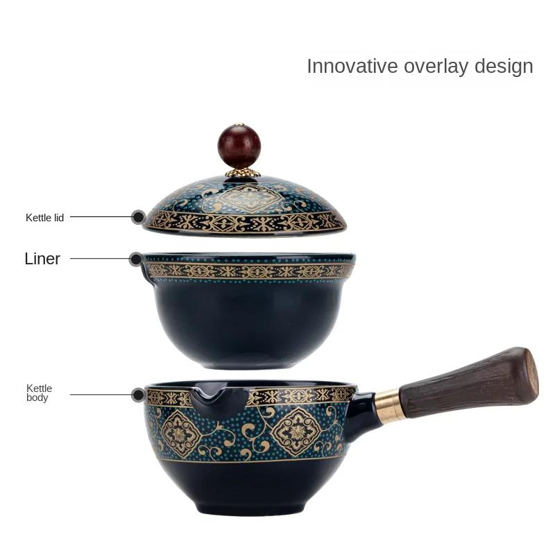 Chinese Kung Fu Tea Set Sand Ceramic Tea Set Travel Kung Fu Tea Set Gift Porcelain Purple Clay Pot Poured Ceramic Tea Set