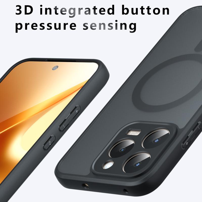 Pro Realme 15T Pouzdro Nárazuvzdorné Magnetické Matné PC+TPU Proti otiskům prstů Průsvitný Kryt pro Real Me 15T