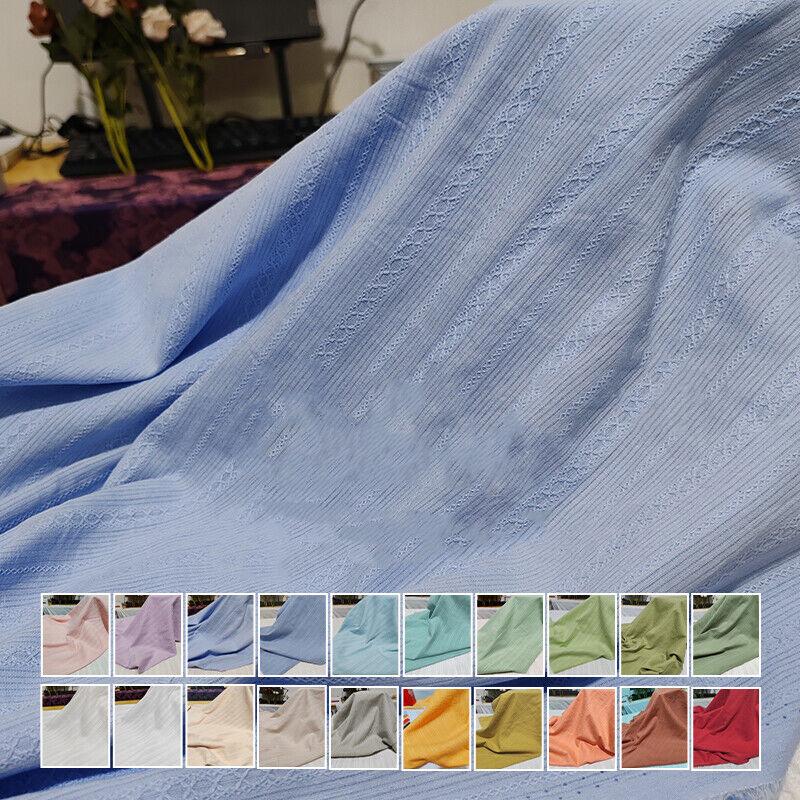 Cotton Jacquard Strip Breathable Soft Clothing Skin Friendly Fabric DIY Dress Mosquito Net Patchwork Needlework Clothing Supplie