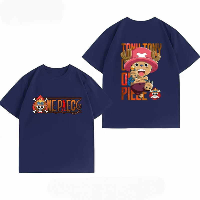 One Piece Tony Tony Chopper Print Tshirt Casual Short Sleeve Cotton Anime Streetwear Unisexs Tshirt
