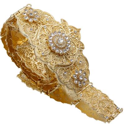 Caucasus Women Belt Gold Color Metal Waist Chain Bridal Jewelry