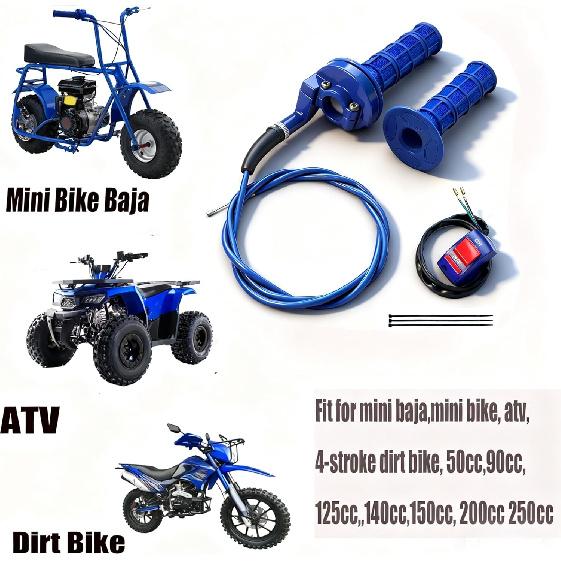 7/8 22Mm Twist Throttle Accelerator Handle Grips For Pit Bike Mini Bike Throttle Cable Kit 4-Stroke Dirt Bike Pocket Bike For 50Cc 90Cc 110Cc
