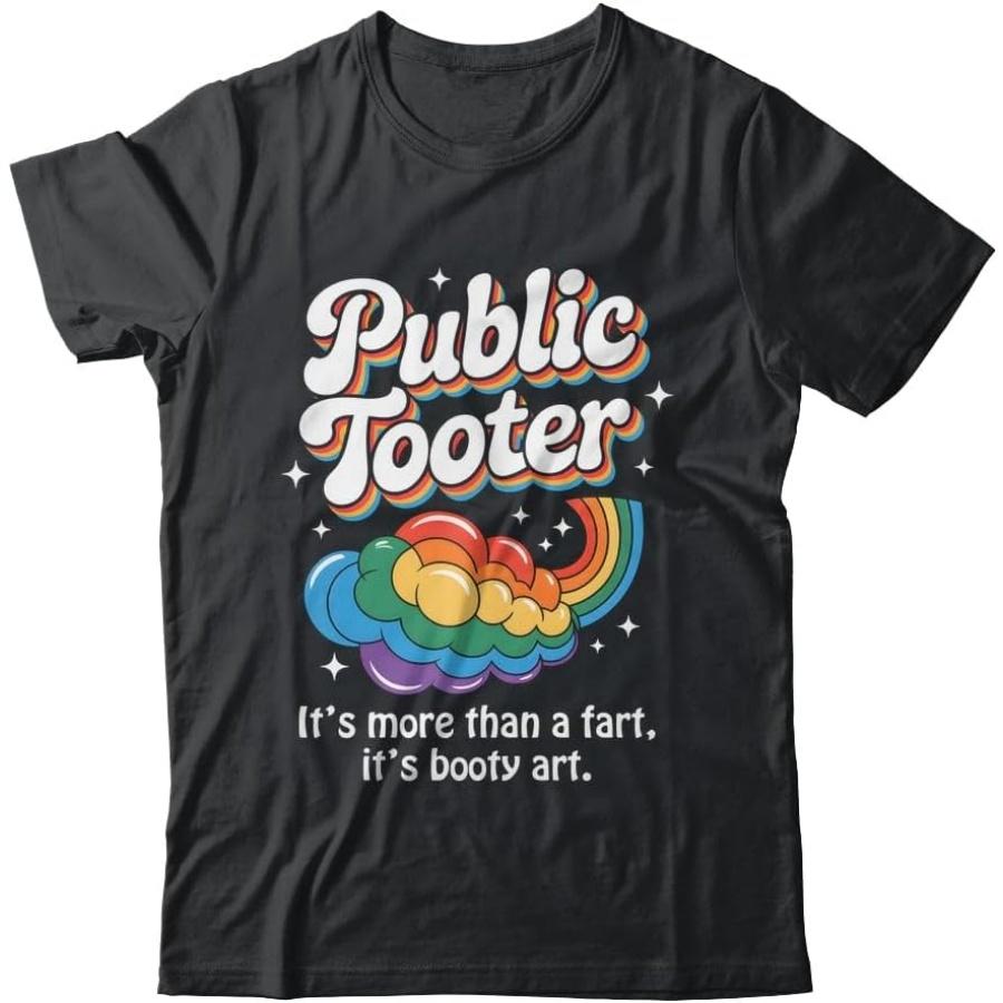 Public Tooter Embarrassing Funny Inappropriate Humor Meme Shirt Short Sleeve Tee XXXXXL чёрный