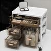 Large-capacity Desk Organizer Storage Box Dust-proof Display Rack Dormitory Drawer Plastic Clear Cosmetic Storage Box Stationery