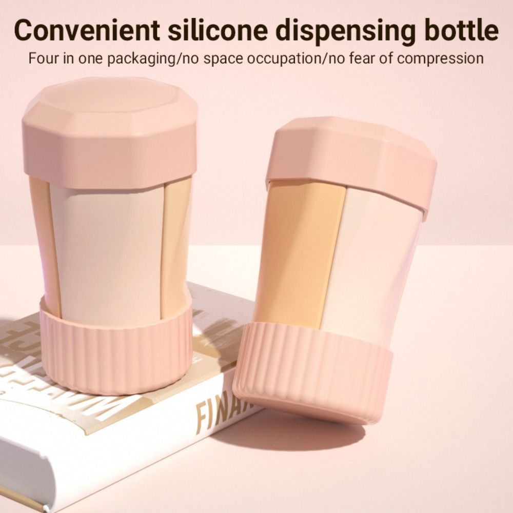 4 in 1 Travel Refillable Bottles Set Silicone Lotion Squeeze Bottles Empty Bottle Kit Conditioner