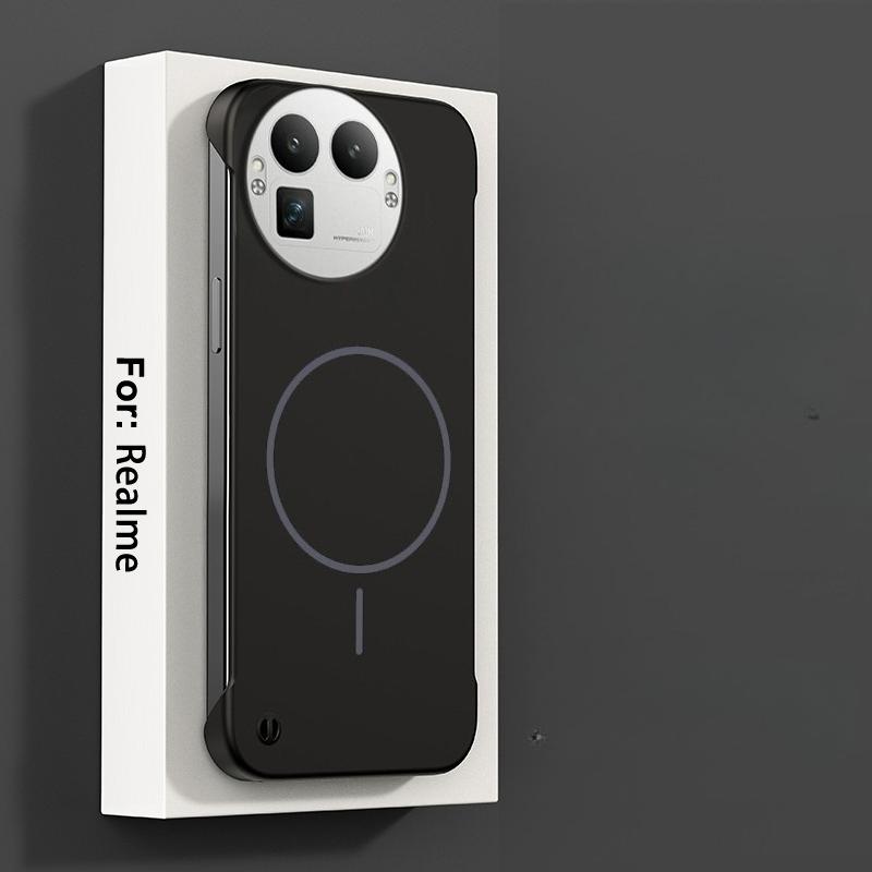 For Magsafe Bezel-less Phone Case for Realme GT 8 Pro Ultra Thin Frameless Hard PC Magnetic Cover for Realme GT8 GT 8 Funda