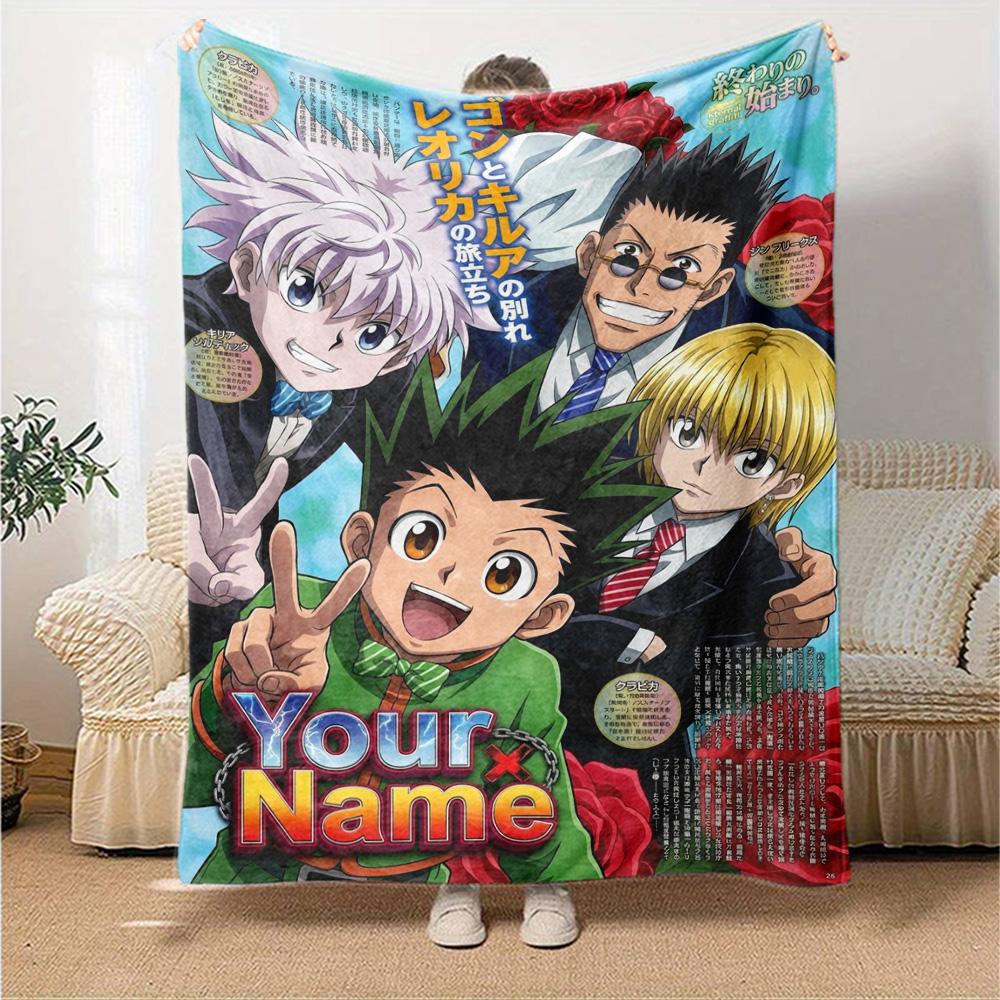 Name Custom Hunter X Hunter Print Flannel Blanket High Quality Warm Comfortable Cover for All Seasons Perfect for Gifts Home Decor