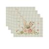 Christmas Linen Table Mats: Festive Print, Stain-Proof & Heat-Resistant