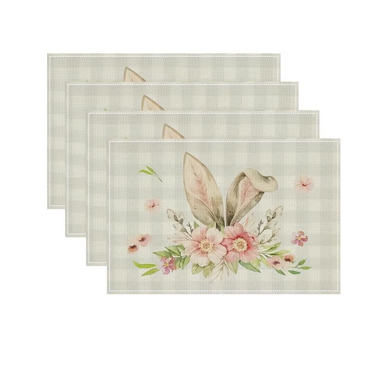 Christmas Linen Table Mats: Festive Print, Stain-Proof & Heat-Resistant