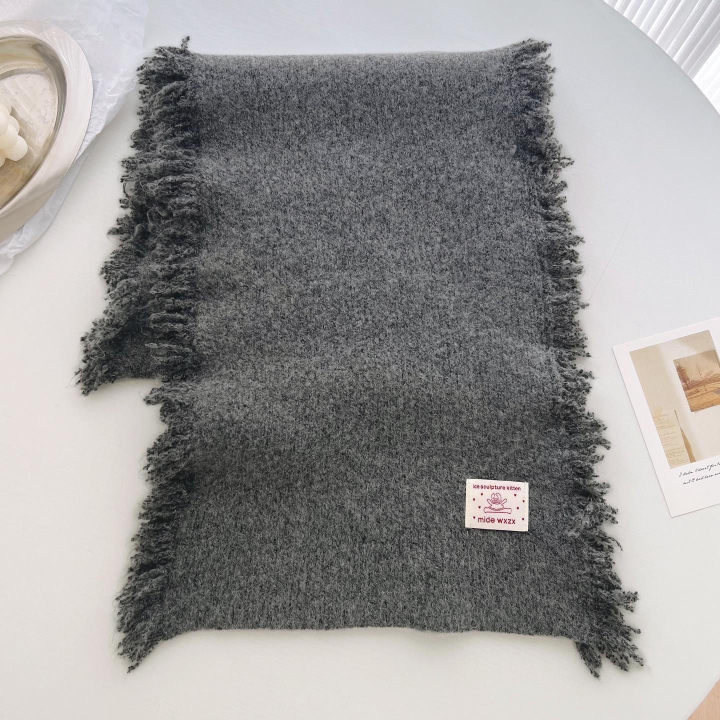 

38*156Cm Cute Korea Styles Wool Scarf Women Fashion Solid Color Winter Warm Scarves Shawls Pashmina Wrap Bufanda Neckerchief 38x156cm