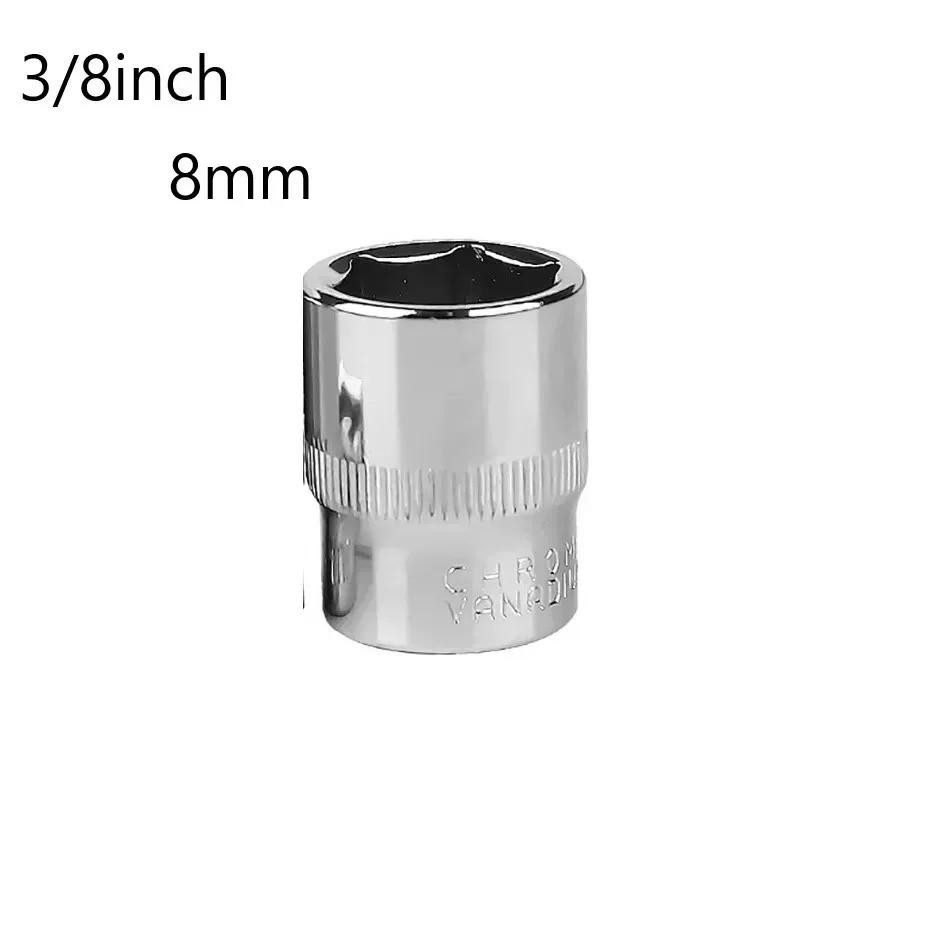 3/8" Head Square Drive Ratchet Wrench Socket Hex Keys Socket Bits Metric Double End Hexagons Sleeves 6-32mm Range