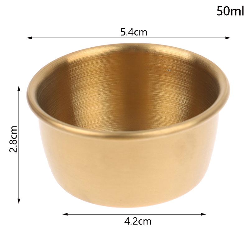 

1 шт. Нержавеющая сталь горячая кастрюля миска для окунания маленькая чашка для соуса контейнер для приправ 5.4*5.4*2.8cm золотой