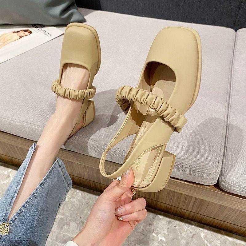High-heeled Single Shoes Are Not Tired, Shallow-mouth Feet Are Popular In Spring and Summer, Casual Mary Jane Small Leather Shoes Ins