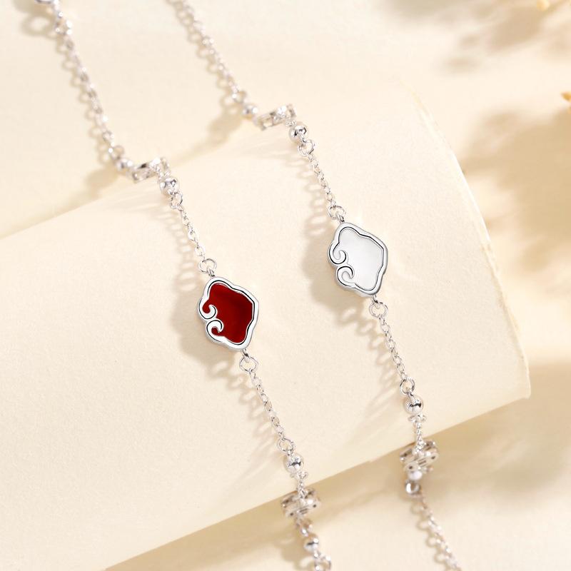 Ruyi Xiangyun Bracelet Women's Guochao Retro New Chinese Coin Agate Natal Hand Jewelry Women