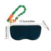 1pc Soft&Lightweight Silicone Glasses Case with Lanyard&Zipper,Portable Storage Pouch&Office,Ideal Gift for Preserving Glasses