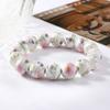 Ceramic beaded flower bracelet women's retro medium and high-end sense simple Jingdezhen bracelet.