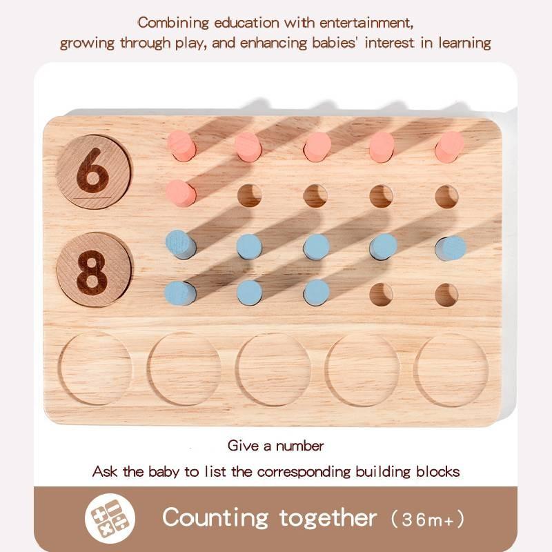 Wooden Mathematics Learning Number Matching Arithmetic Board Children Puzzle Toy