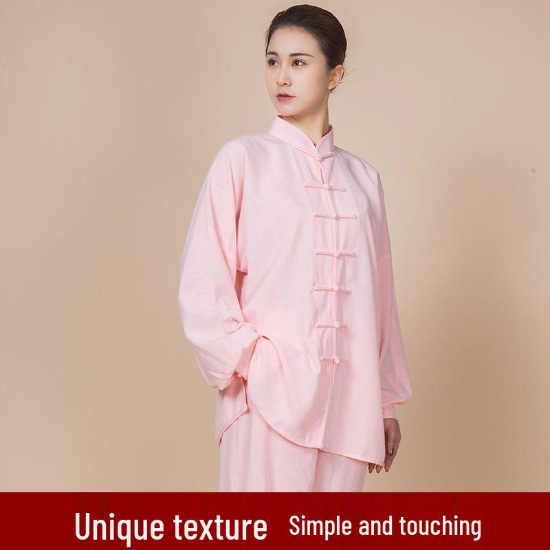 Xiaoheshan Tai Chi Baumwolle Leinen Kampfsportkleidung für Männer & Frauen - Frühling/Herbst Kollektion, Perfekt für das Training im mittleren und höheren Alter