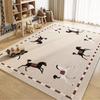 Children's Cartoon Velvet Rug - Absorbent, Non-Slip Floor Mat for Living Room and Bedroom