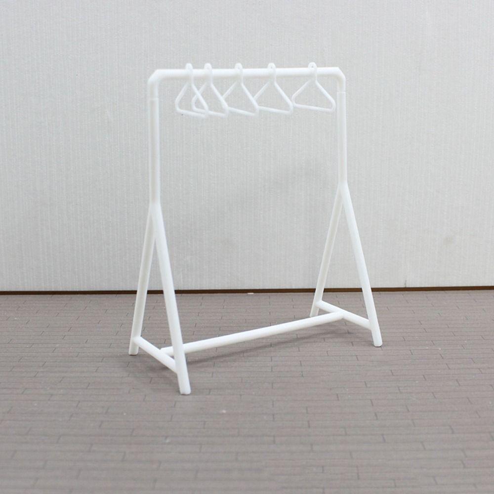 Display Stand Miniature Hangers 1/12 Scale Dollhouse Clothing Rack Doll Clothes Rack  Kid Toy