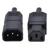 2PCS 3Pin Electrical Sockets Adapters 10A 250V IEC320 C13 Female Connectors With Screwless Terminals
