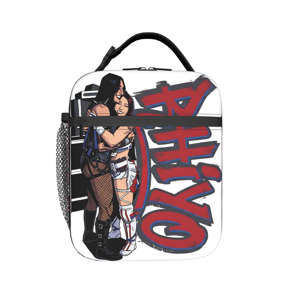 Rhea Ripley & Iyo Sky Wrestling Insulated Lunch Bag for Men Women Rhiyo Food Bag Portable Thermal Cooler Lunch Boxes For Work