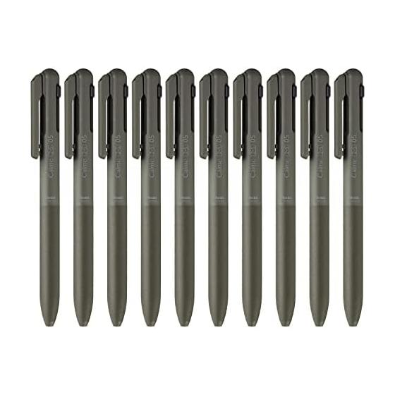 Pentel Calme Multi-Function Pen, 0.5mm Ballpoint, 0.5mm Mechanical Pencil, Khaki, 10-Pack, BXAW355D