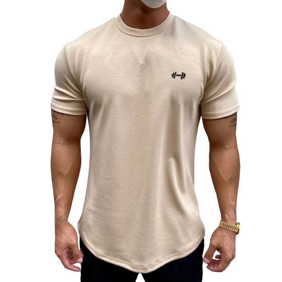 Men T-shirt Solid Color Friendly to Skin Simple Young Style Machine Washable Soft Material Breathable Slim Fit Crew Neck Summer Tops Daily Clothes M хаки 2460₽