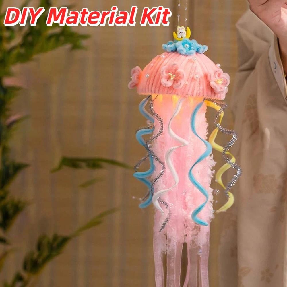 Hanging Streamers Ocean Creature Lamp Pastel Colored Dreamy Ribbon Decor  Kindergarten Art Project розовый