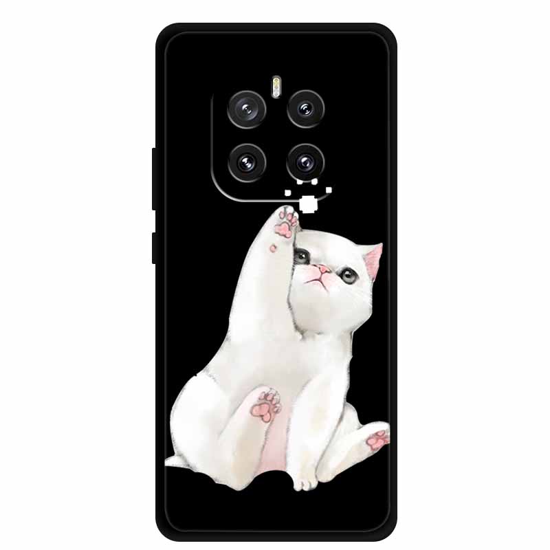 For Honor GT Pro 5G Phone Case Lovely Cartoon Cat Black Silicone Soft Back Cover For Honor GT Pro Case G T Pro Coque 6.78" Shell
