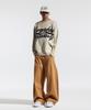CREAM SODA LAB Handkerchief Wide Balloon Curved Pants Camel