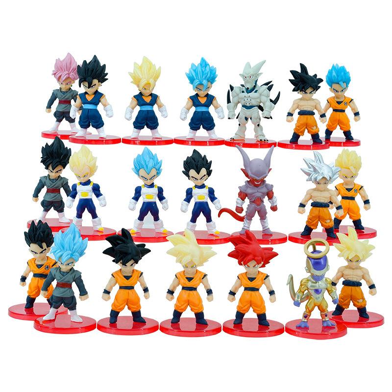 Toys Model 21pcs/lot Dragon Ball Mini Figure Super Saiyan Goku Vegeta Action Figures DBZ Dolls Gifts