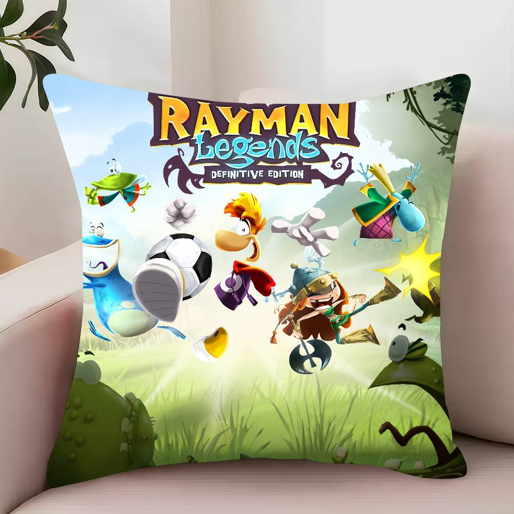 Federa per Cuscino Decorativa Protettiva Morbida Confortevole per Divano Soggiorno Ufficio Domestico Gioco R-Rayman L-Legends