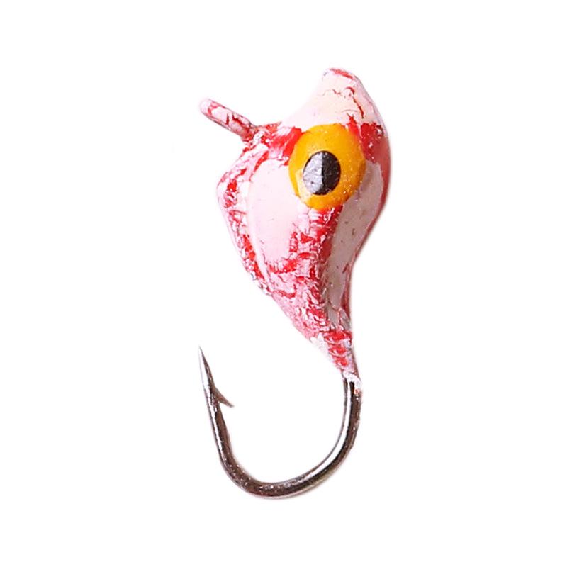10-Color Dolphin-Lead Micro-Lure 1.6g Fishing Hook, Soft Bait Ice Fishing Hook