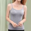 Women's  Tank Top With Integrated Bra Undershirt Adjustable Without Underwire Wide Straps Camisole Basic Cami Tanks Tops For Women