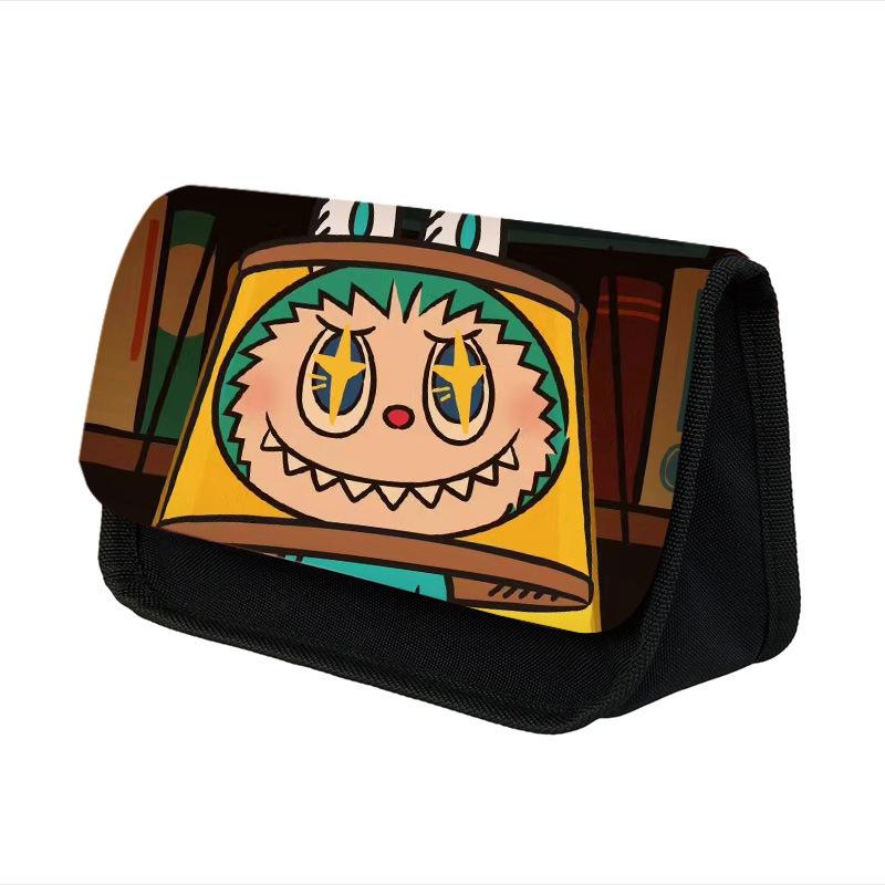 Neue Grundschüler Cartoon Doppelschicht Mäppchen niedliches Kinderetui Polyester Mäppchen