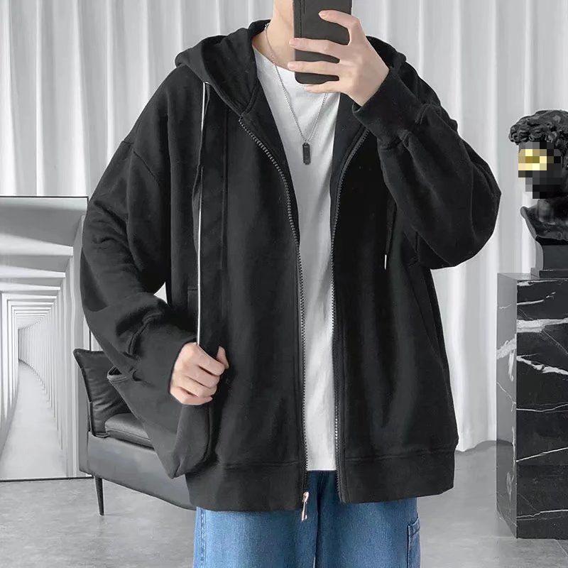 Men's Trendy Baseball Jacket - Spring & Fall, Youth Loose Fit, No Hood