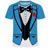 Realistische Kostuum Smoking Patroon T-shirts Voor Mannen Modetrend Korte Mouw Ronde Hals 3D Geprint Zomer T-shirts Casual Losse T-shirts