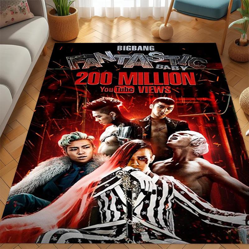 Big Bang: Icons Music Carpet Printing Floor Mats Room Dormitory Decoration Protective Pad