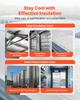 Reflective Insulation Roll, Double-Layer Air Bubble Radiant Barrier, 6mm 30.48 m x 1.22 m, Aluminum Foil White PE Film Heat Reflective Shield, Thermal