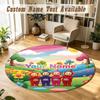 Round Rug Custom NameTeletubbies Pattern Non Slip Carpet Home Floor Decor