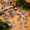 12Pcs Gnomes Pendants For Xmas Tree Christmas Decoration New Year Gift Wooden 2025 Christmas Hanging Ornaments