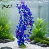Stable Fish Tank Plants Artificial Water Plant, Aquarium Decoration, Purple Blue Gradient Color Durable Plant Decoration Plastic Leaves, Safe Ornament