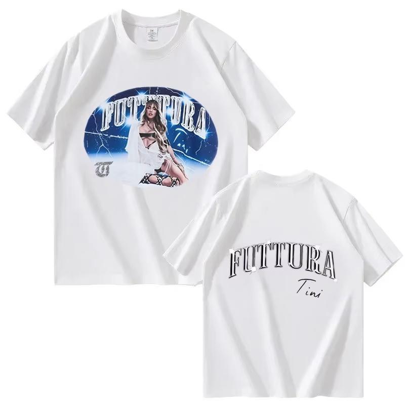 Rapper Tini Stoessel Futtura Album Tour 2026 Hip Hop Crewneck T Shirts Mens Women Fashion Tshirts Short Sleeve Punk Tops Unisex