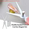 Magnetic Effect Iron Sheet for Strong Cat Eye And French Shape Manicure Double Headed Y-Shaped Nail Art Gel Polish