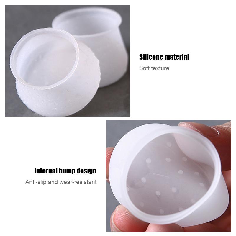 10 Stück Silikon Stuhlbeinkappen Runde Abdeckung Möbel Tischbein Schutz Geräuschreduzierung Rutschfest Bodenschutz Stuhlfußpolster