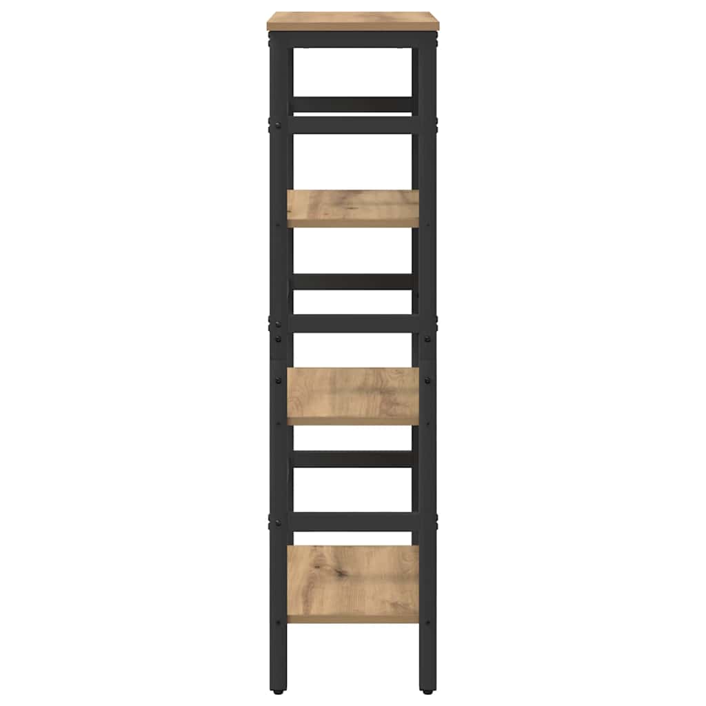 Artisan Oak Bookshelf 40 X 29.5 X 115 Cm Particleboard